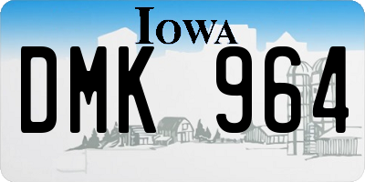 IA license plate DMK964