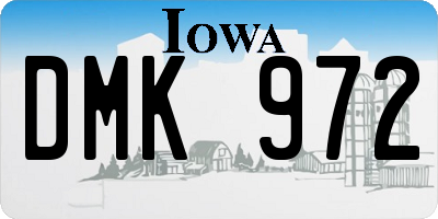 IA license plate DMK972