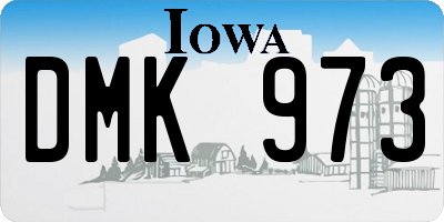 IA license plate DMK973