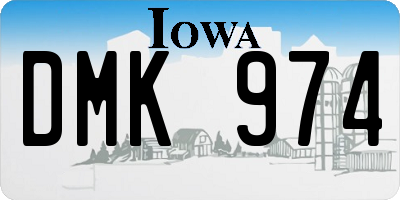 IA license plate DMK974