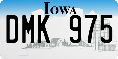 IA license plate DMK975