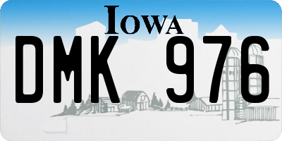 IA license plate DMK976