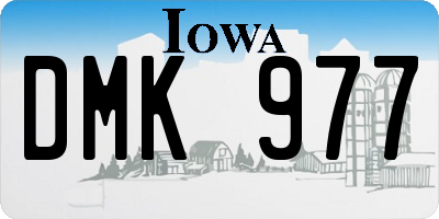 IA license plate DMK977