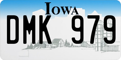 IA license plate DMK979