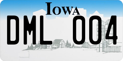 IA license plate DML004