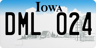 IA license plate DML024