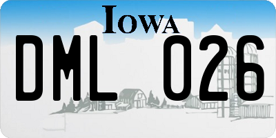 IA license plate DML026