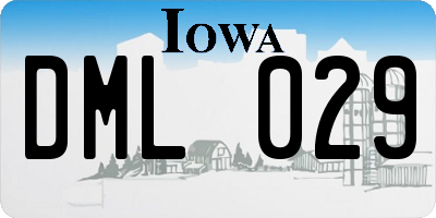 IA license plate DML029