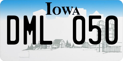 IA license plate DML050