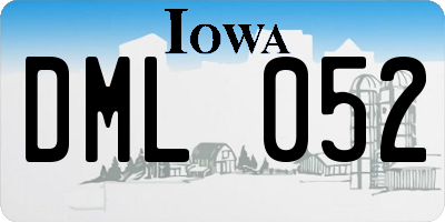 IA license plate DML052