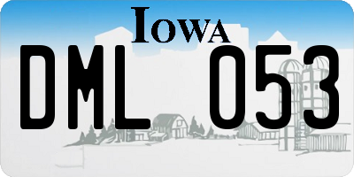 IA license plate DML053