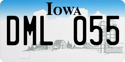 IA license plate DML055