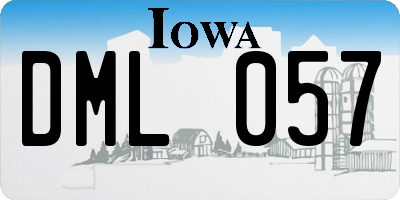 IA license plate DML057