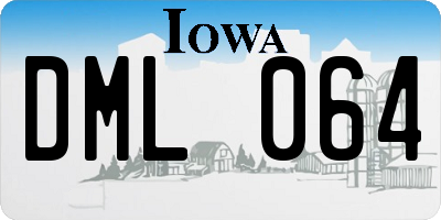 IA license plate DML064