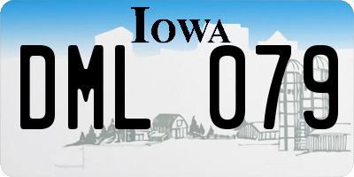 IA license plate DML079