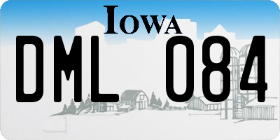 IA license plate DML084