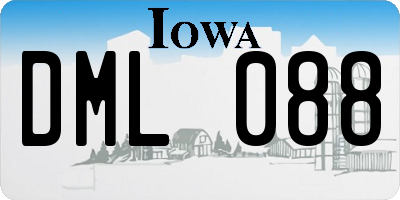IA license plate DML088