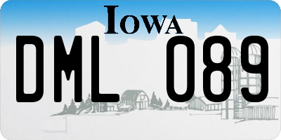 IA license plate DML089