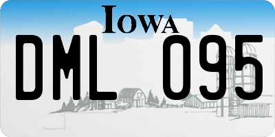 IA license plate DML095