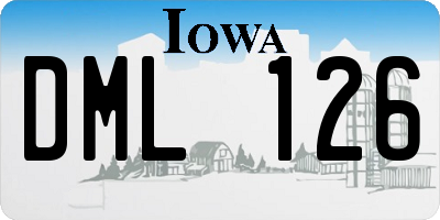 IA license plate DML126