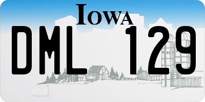 IA license plate DML129