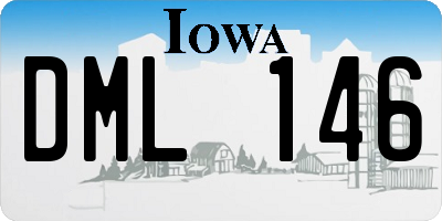 IA license plate DML146