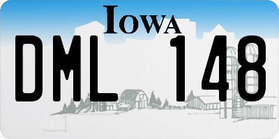 IA license plate DML148