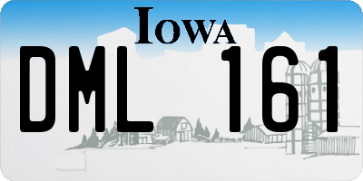 IA license plate DML161