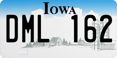 IA license plate DML162