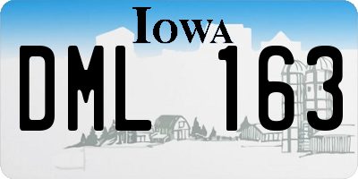 IA license plate DML163