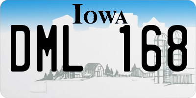 IA license plate DML168