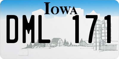 IA license plate DML171