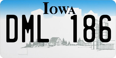 IA license plate DML186