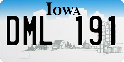 IA license plate DML191