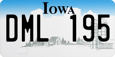 IA license plate DML195