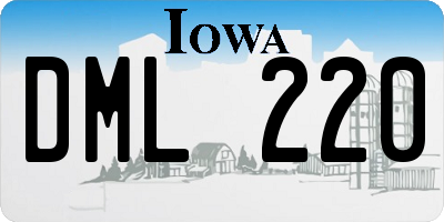 IA license plate DML220