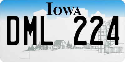IA license plate DML224
