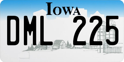 IA license plate DML225