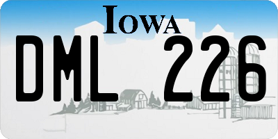 IA license plate DML226