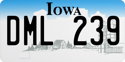 IA license plate DML239