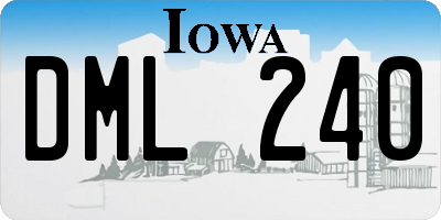 IA license plate DML240