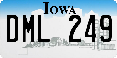 IA license plate DML249
