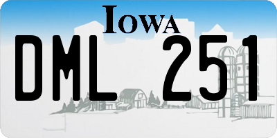 IA license plate DML251