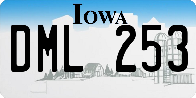 IA license plate DML253