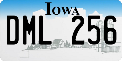 IA license plate DML256