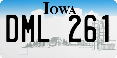 IA license plate DML261