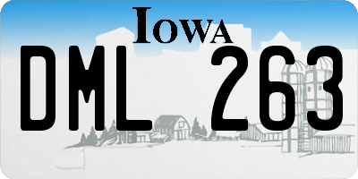IA license plate DML263