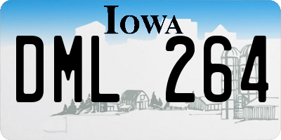 IA license plate DML264