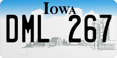IA license plate DML267