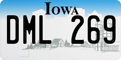 IA license plate DML269